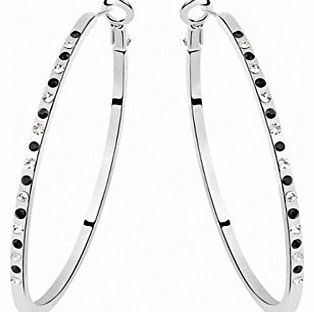 TAOTAOHAS-Crystal TTH Swarovski Elements Crystal Pendant Drop Earring [Shinning Circle, Jet Black Clear 2 ] 18KGP